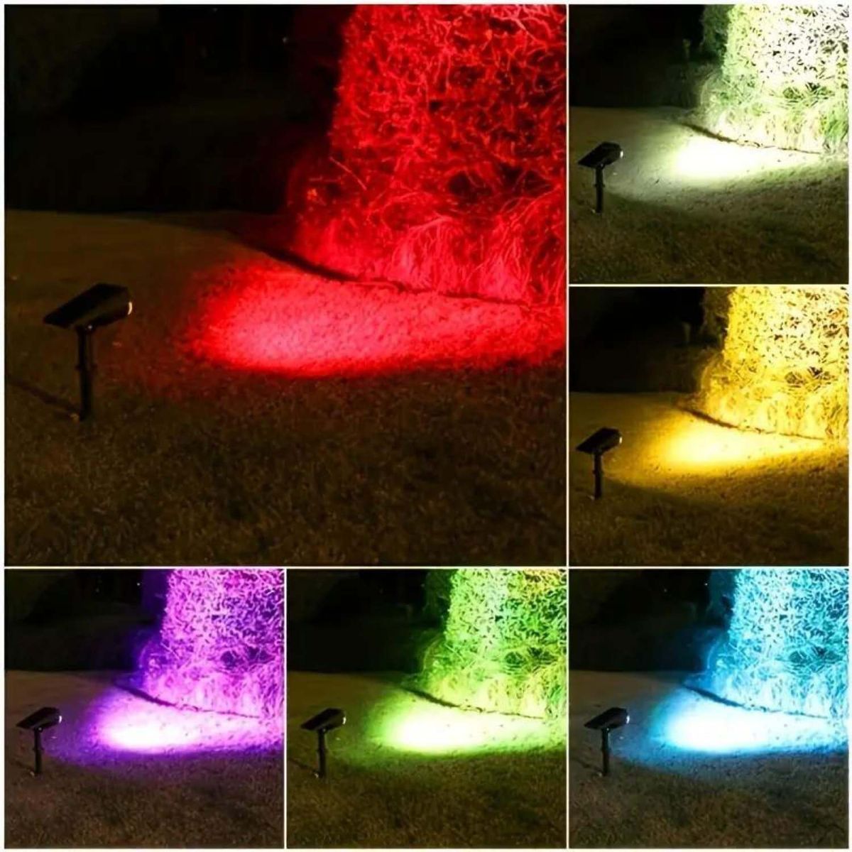 SOHOGAR - Foco led solar para jardín luz colores