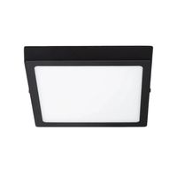 Panel LED Sobrepuesto Cuadrado Negro PRO 18W Frío