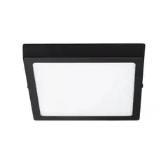 GENERICO - Panel LED Sobrepuesto Cuadrado Negro PRO 18W Frío