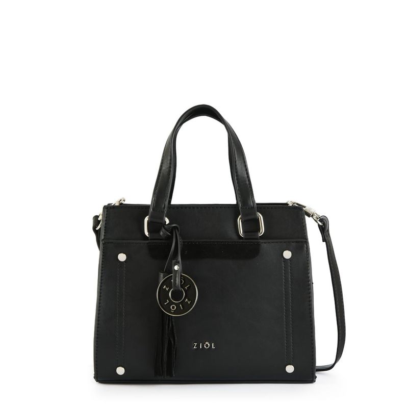 ZIOL - Cartera dos asas mediana inisa negro