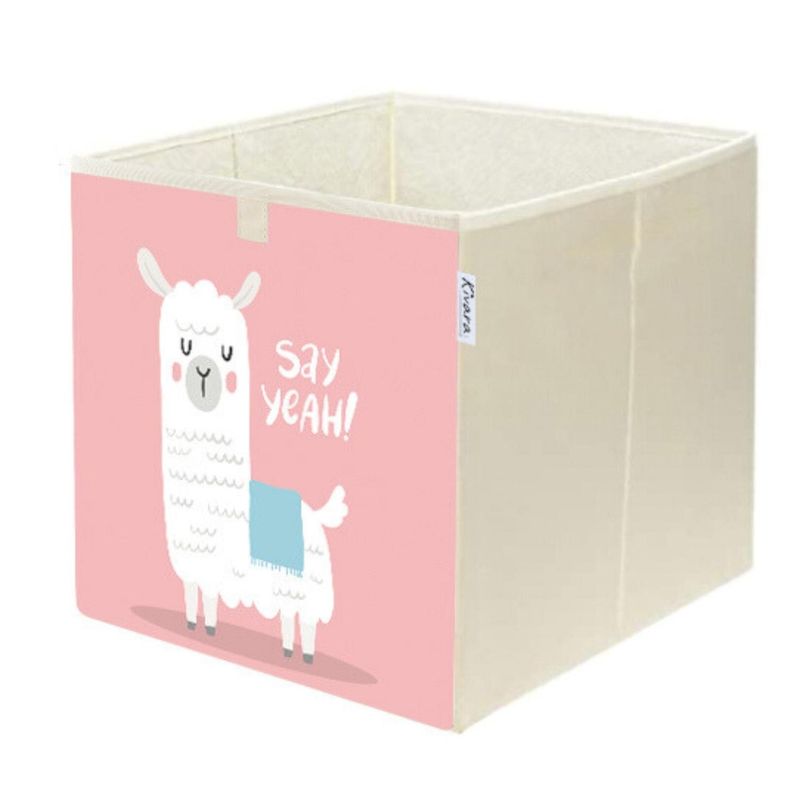 KIVARA - Caja Organizador Juguetes Ropa Infantil Kivara Llama Yeah