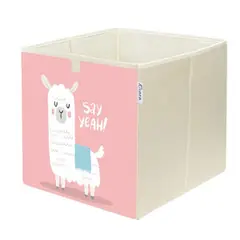 KIVARA - Caja Organizador Juguetes Ropa Infantil Llama Yeah