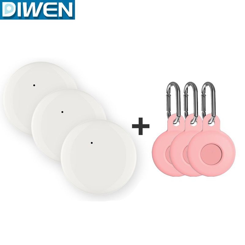DIWEN - Dispositivo antipérdida para iPhone funda protectora Rosa 3 Pack
