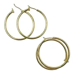 GENERICO - Set De 6 Pares De Bases De Aros Con Baño De Oro Modelos 8