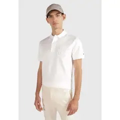 TOMMY HILFIGER - POLO REGULAR FIT CON LOGO MONOGRAM BLANCO
