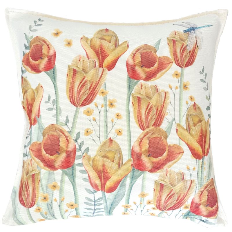 MARGARITA SCHEEL BY CASA ALVARINHO - FUNDA COJÍN MARISA TULIPANES DE FUEGO 45X45