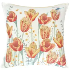 MARGARITA SCHEEL BY CASA ALVARINHO - FUNDA COJÍN MARISA TULIPANES DE FUEGO 45X45