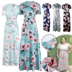 EDWINAYY - Vestido Largo Casual Con Estampado Para Fiesta Salida Floral