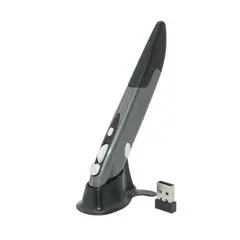 SHARGE - Ratón tipo lápiz Diseño de agarre vertical inalámbrico de 2.4GHz Gris