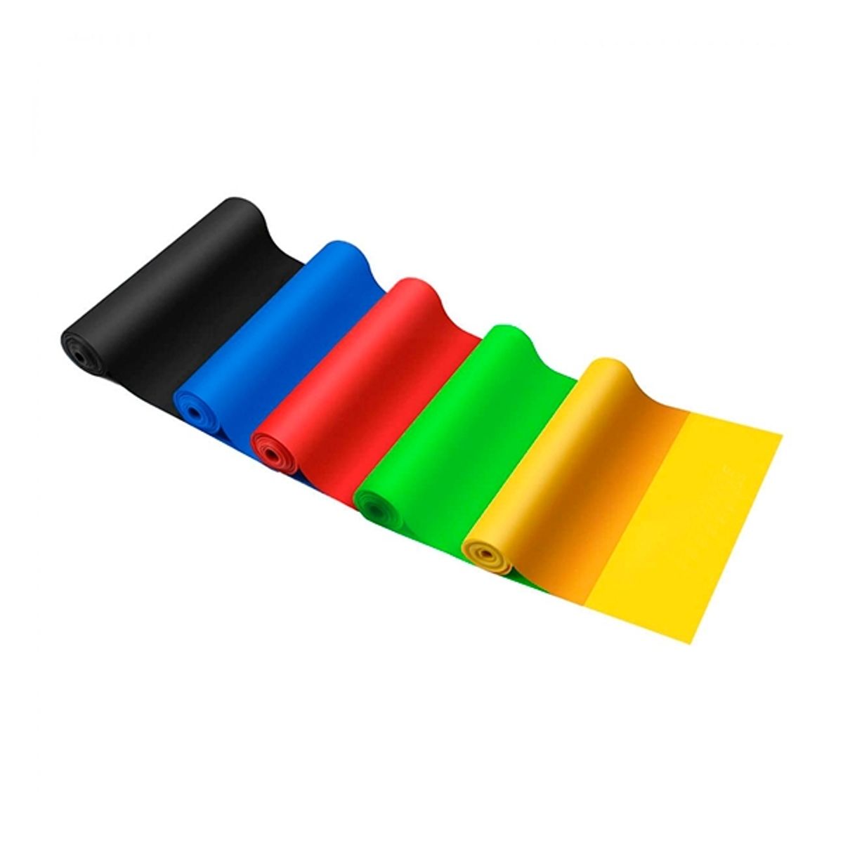 GENERICO - Set De Bandas Elásticas 5x Resistencias 15 Cm X 1.5 Mt.
