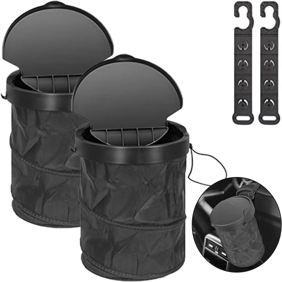 COREJOY - 2pk Basurero portátil Auto Balde Plegable Multifunción