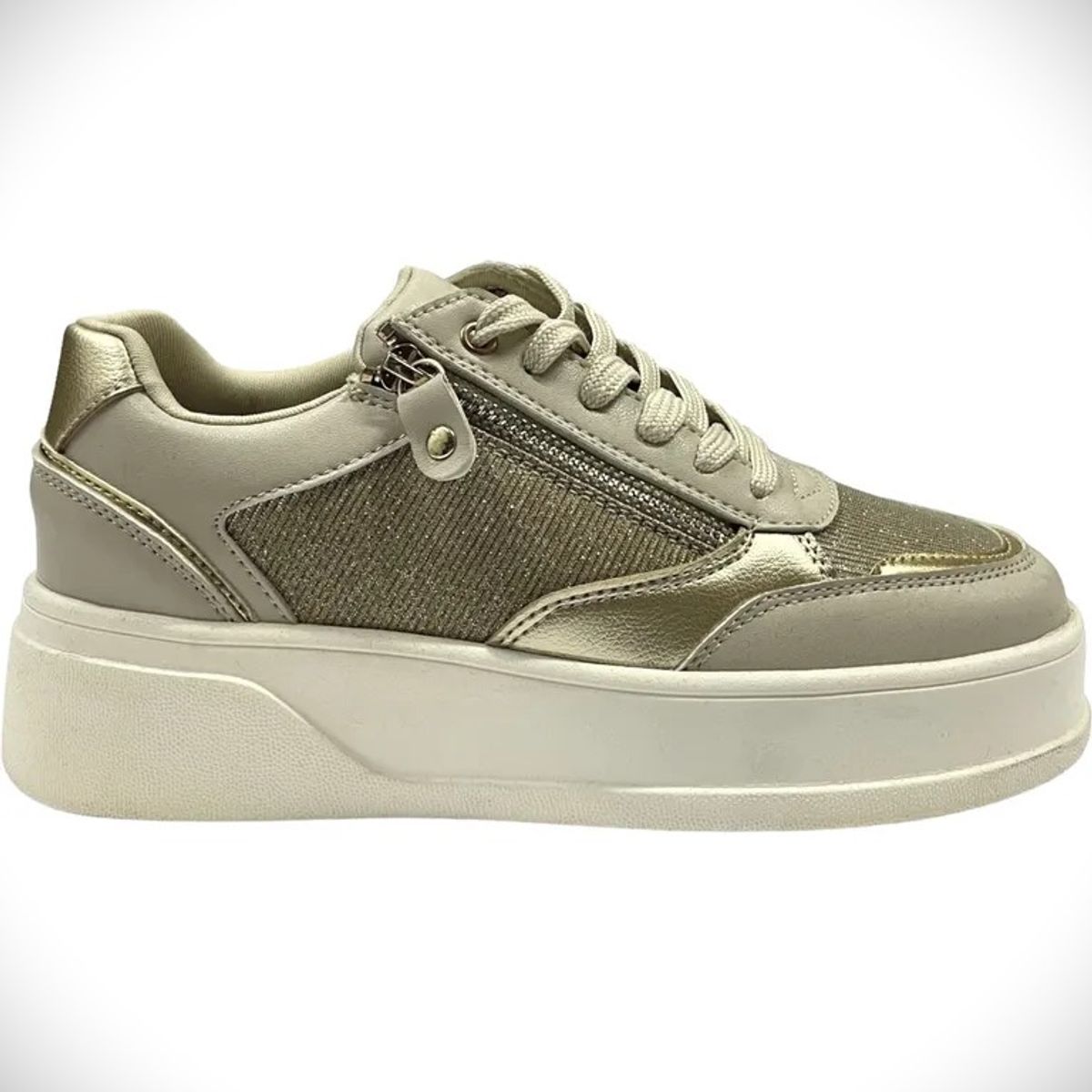 DETOGNI - Zapatilla Mujer Dorado Metallic Detogni DETOGNI