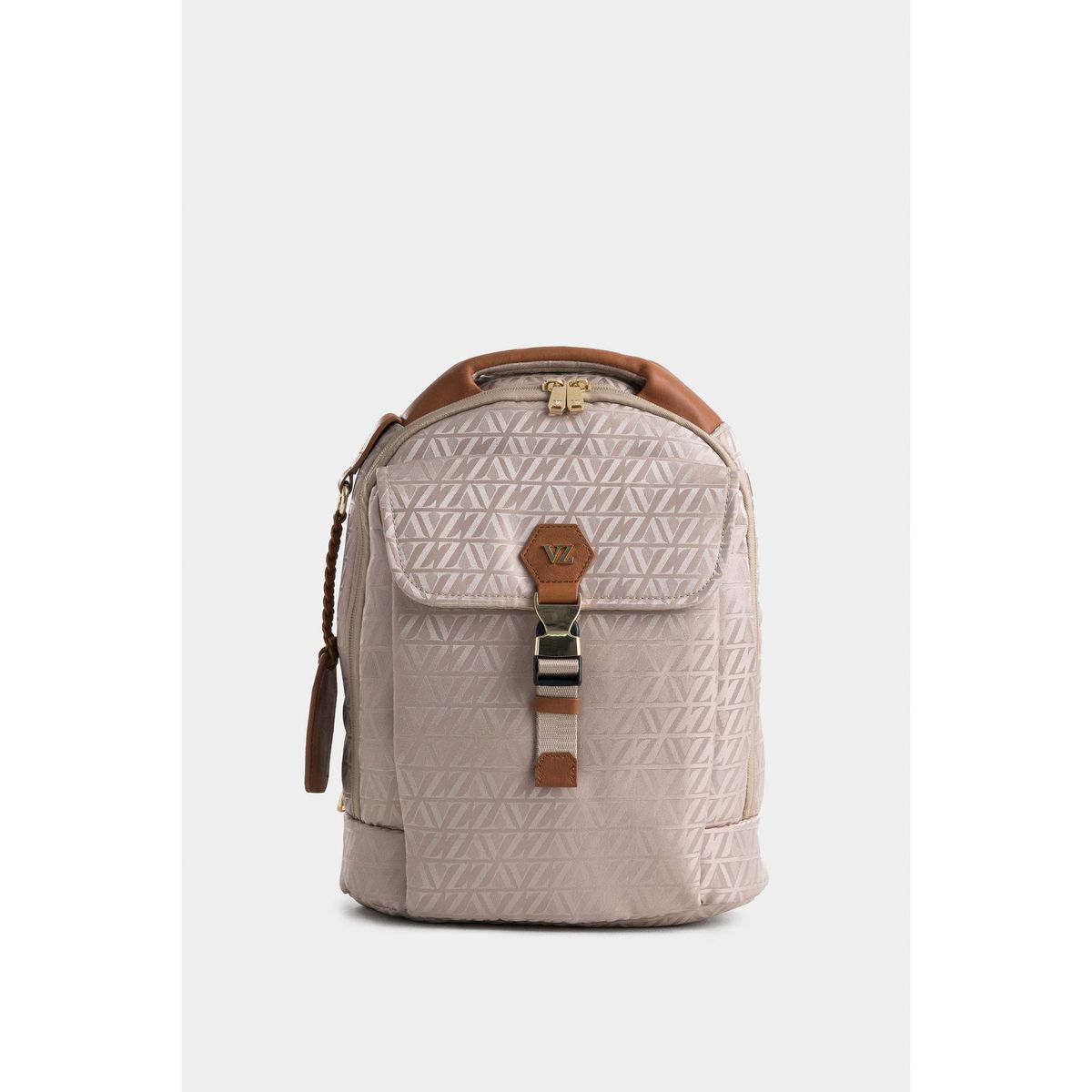 VELEZ - Vélez Mochila Bloom 2 Jacquard Monograma Vz Mujer Porta Trolley Beige