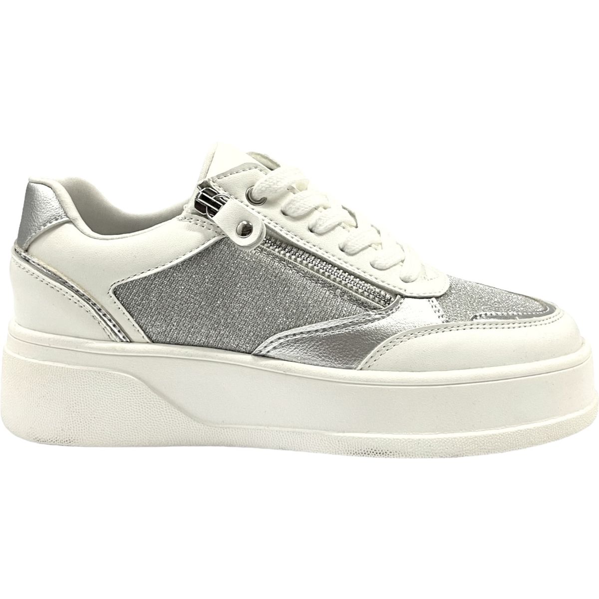 DETOGNI - Zapatilla Mujer Plateado Metallic Detogni DETOGNI