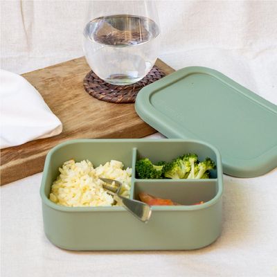 Imagen 2 del producto Contenedor Plástico Hermético Bento Box Beige - Verde