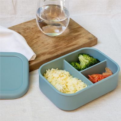 Imagen 2 del producto Contenedor Plástico Hermético Bento Box Beige - Azul