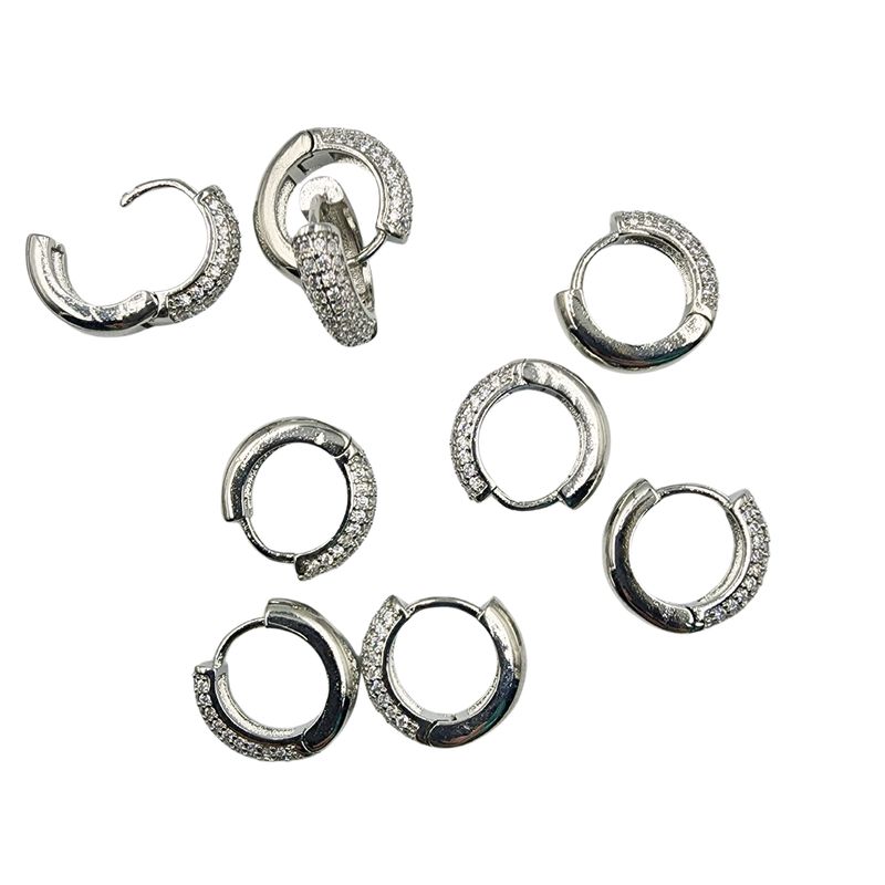 GENERICO - Set De 6 Pares De Bases De Aros Con Baño De Oro Modelos 8