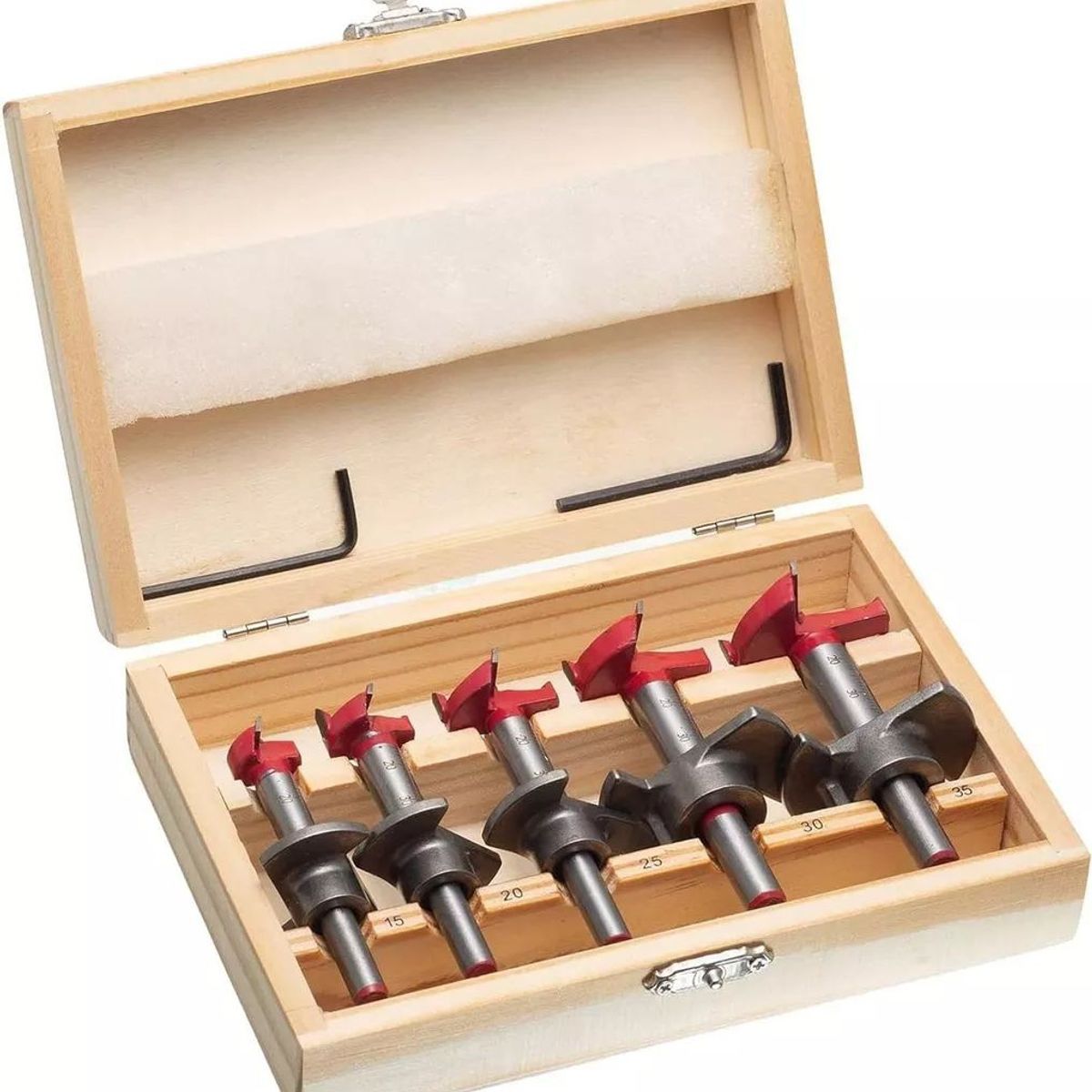 KUANGYE - 5 Brocas Forstner Profundidad Ajustable Bisagra Madera