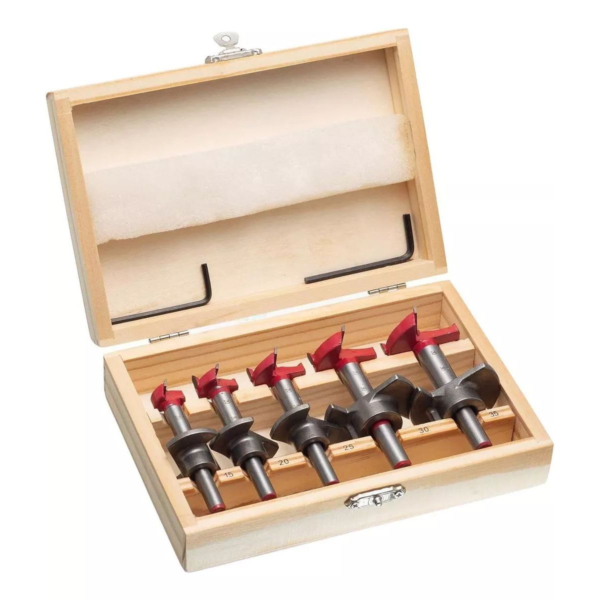 KUANGYE - 5 Brocas Forstner Profundidad Ajustable Bisagra Madera