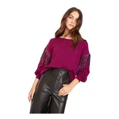 JACINTA TIENDA - Chaleco Zendaya II uva