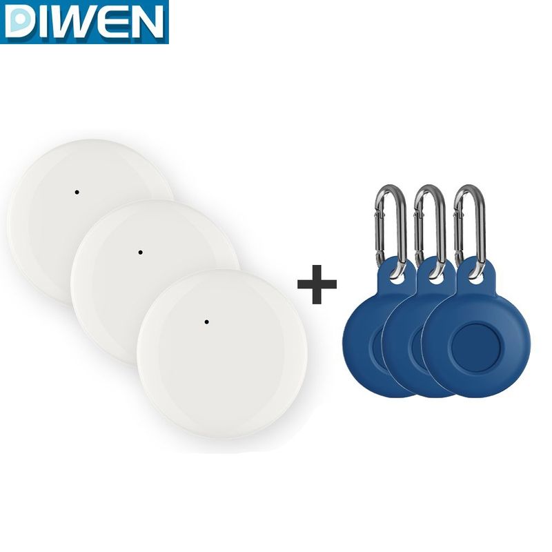 DIWEN - Dispositivo antipérdida para iPhone funda protectora Azul Oscuro 3Pack