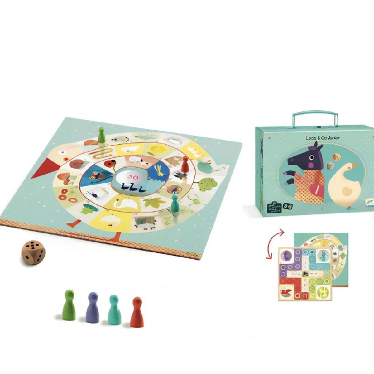 GENERICO - Juego De La Oca Y Ludo Djeco En Maletín Cadaqués Kids
