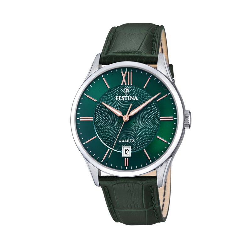 FESTINA - Reloj F20426/7 Festina Verde Hombre Acero Clásico