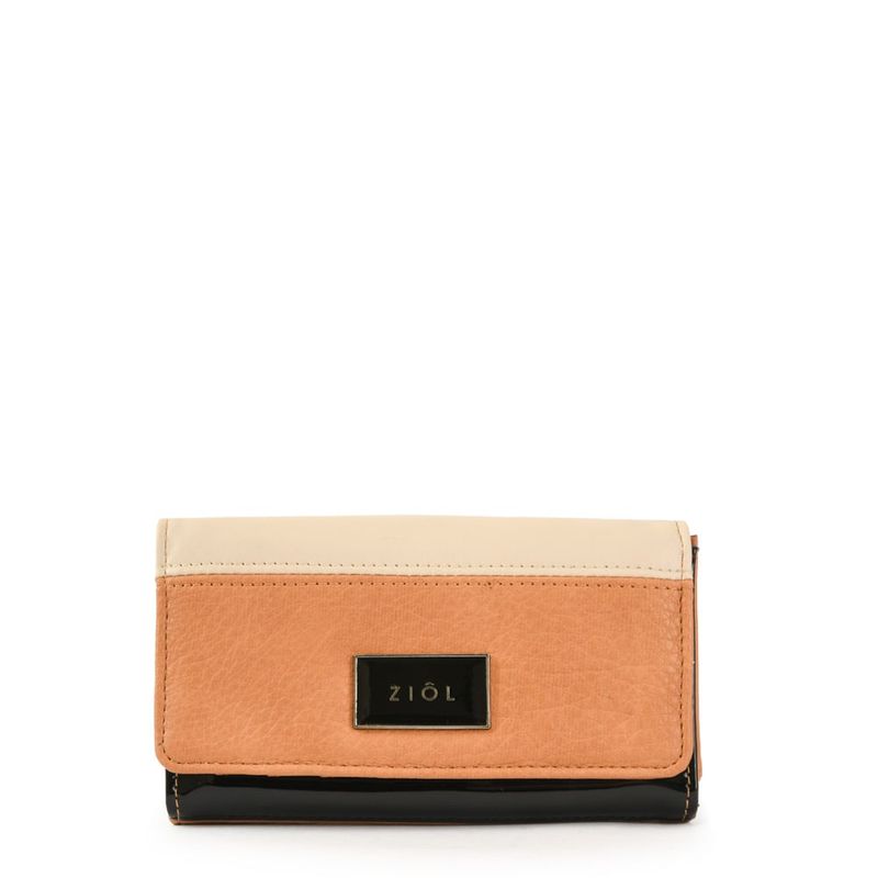 ZIOL - Billetera acordeon mediana clara camel