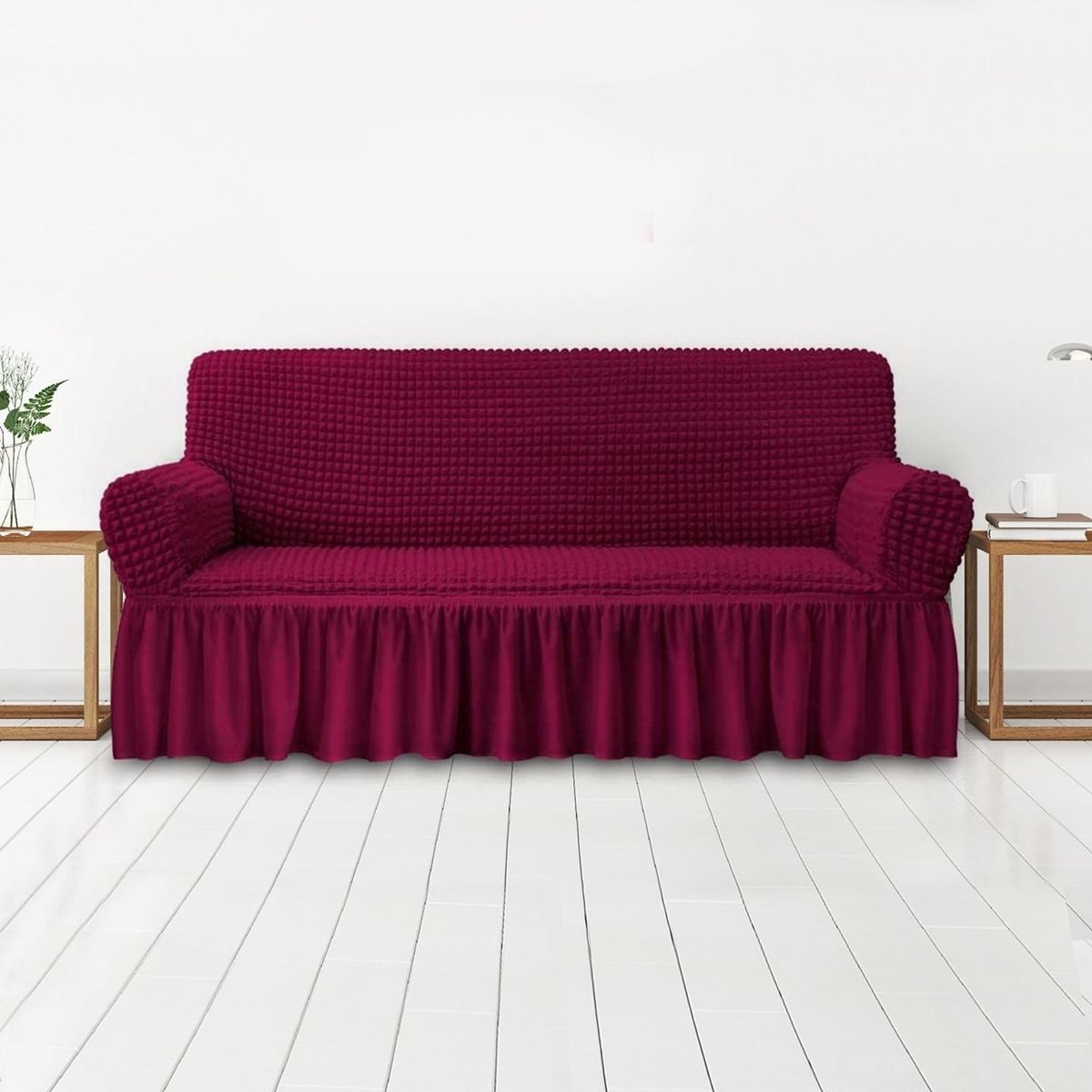 CASATUA - Funda Sofa Elastica Protector Cubre Sillon Turco 3 Cuerpos - Terracota