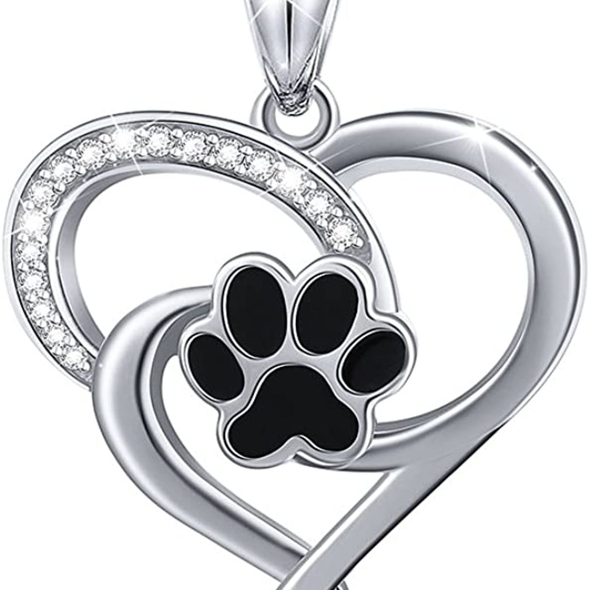 GENERICO - Collar huella mascota plata 925