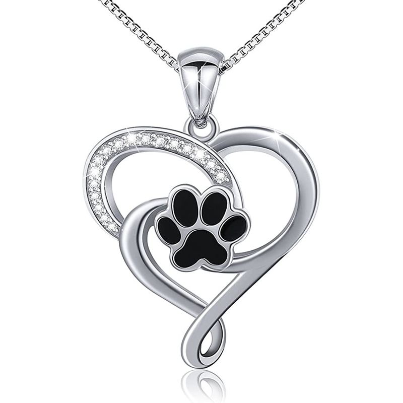 GENERICO - Collar huella mascota plata 925