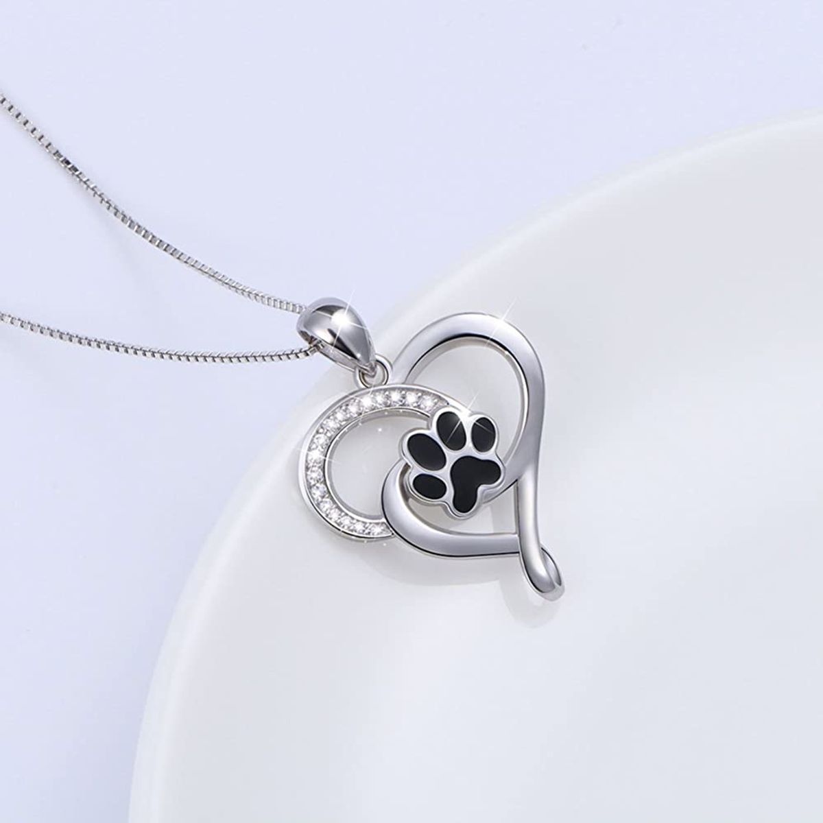 GENERICO - Collar huella mascota plata 925