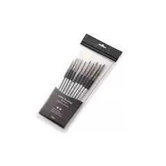 GENERICO - Set 10 Pinceles Punta Nylon Óleo Acuarela Profesionales