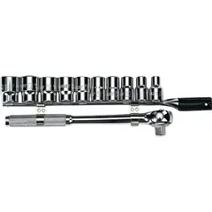 STANLEY - Juego De Dados Métrico Mando 1/2 11 Piezas 86-734