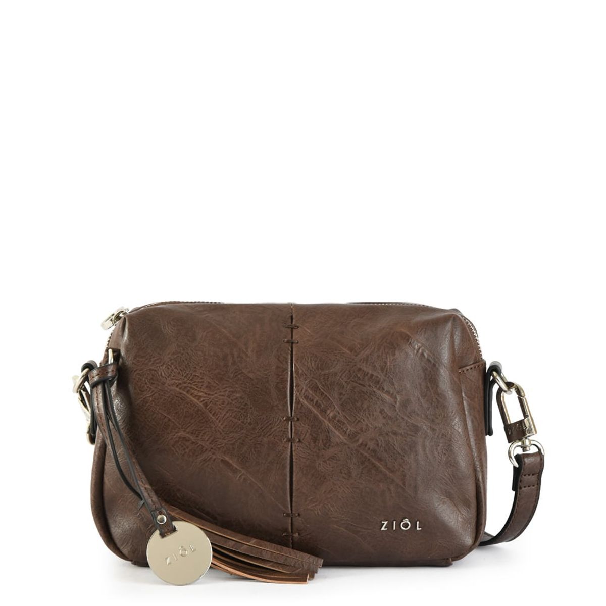 ZIOL - Cartera bandolera pequeña celia café oscuro