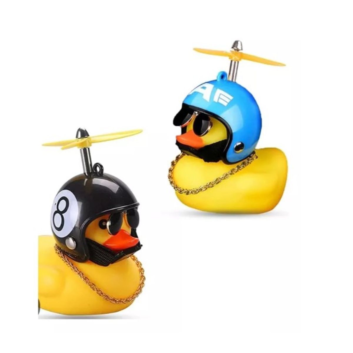 GENERICO - Pato Hule Fachero Con Casco Decora Moto Auto Patito Coche