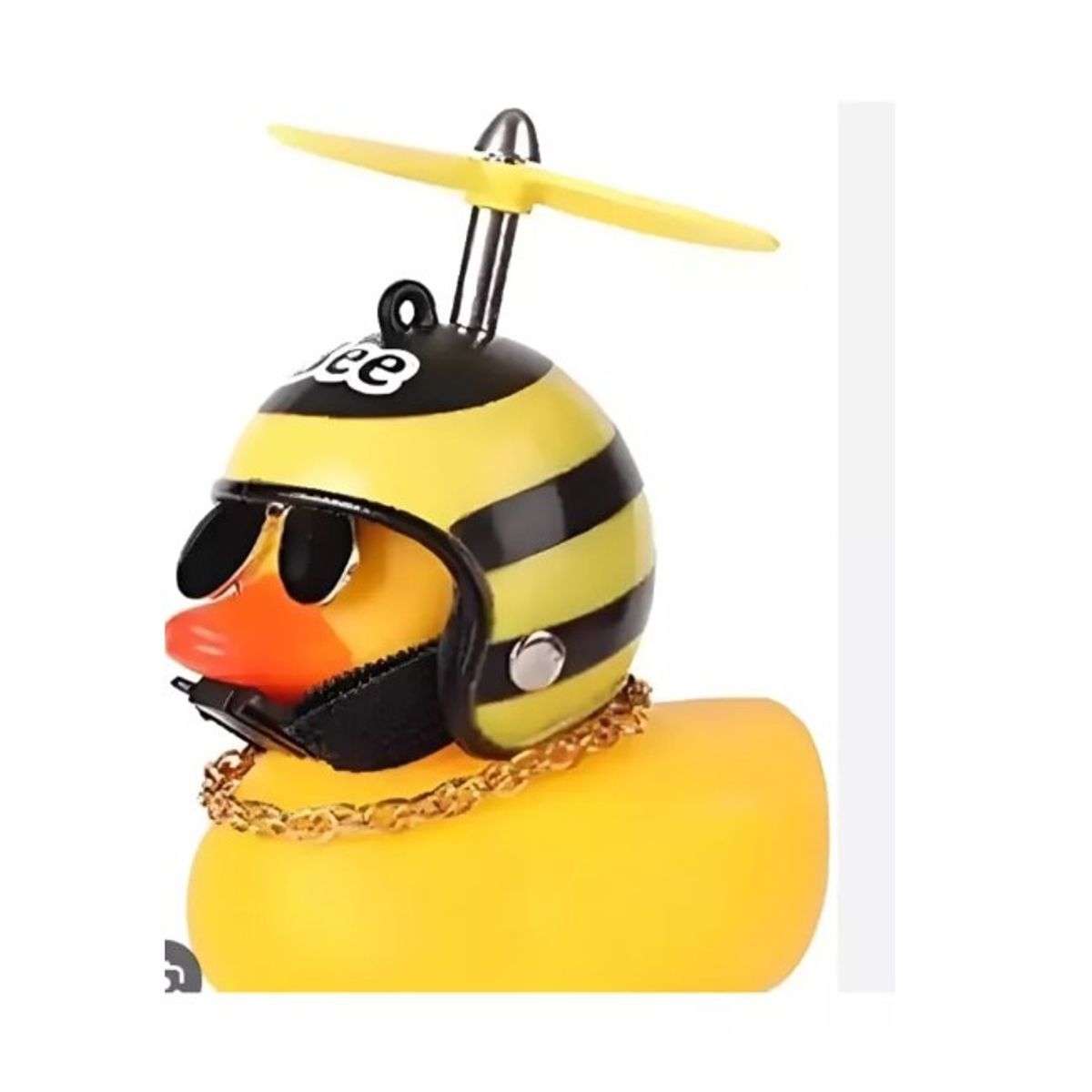 GENERICO - Pato Hule Fachero Con Casco Decora Moto Auto Patito Coche