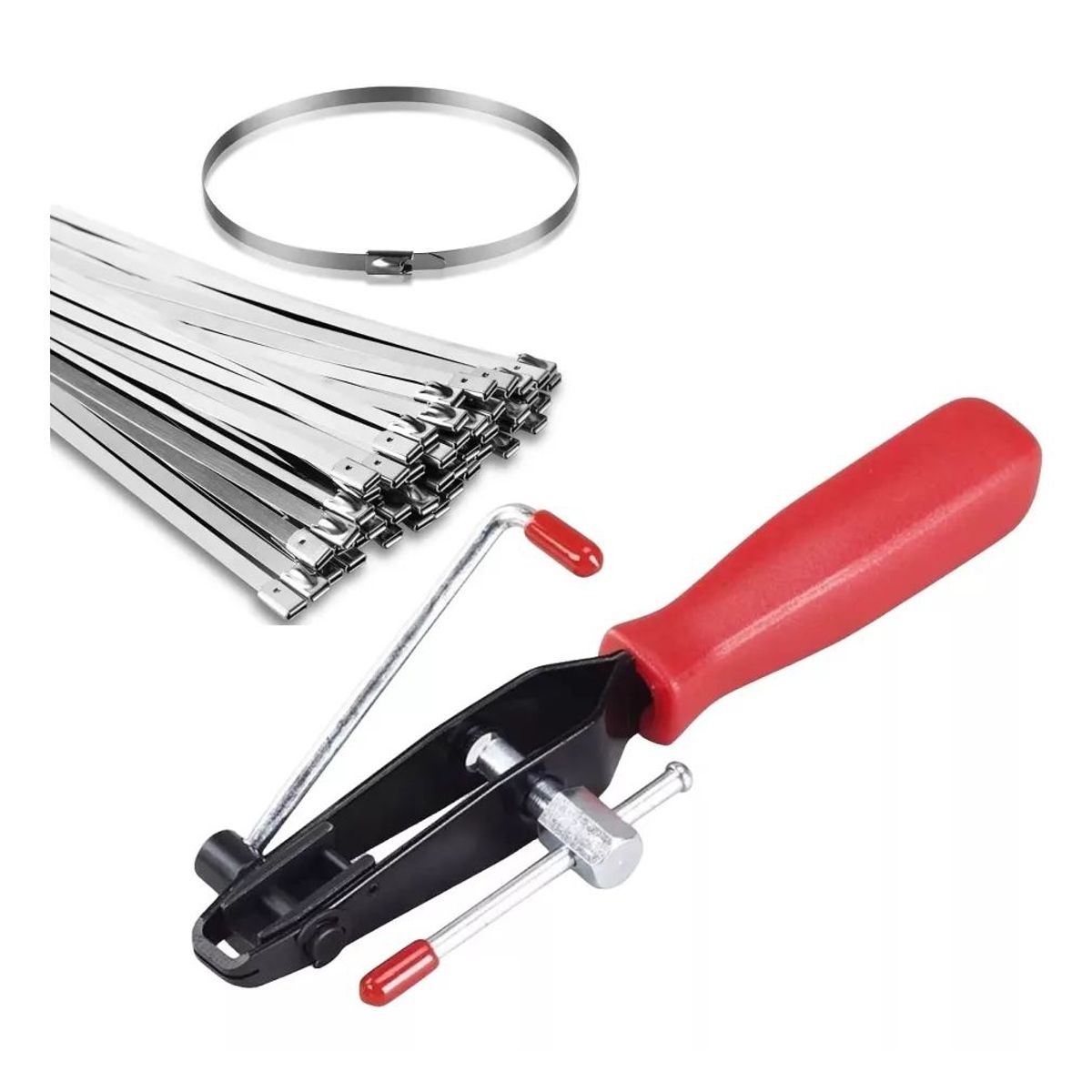 KUANGYE - Abrazadera Homocinetica Inoxidable 50 Piezas + Alicate