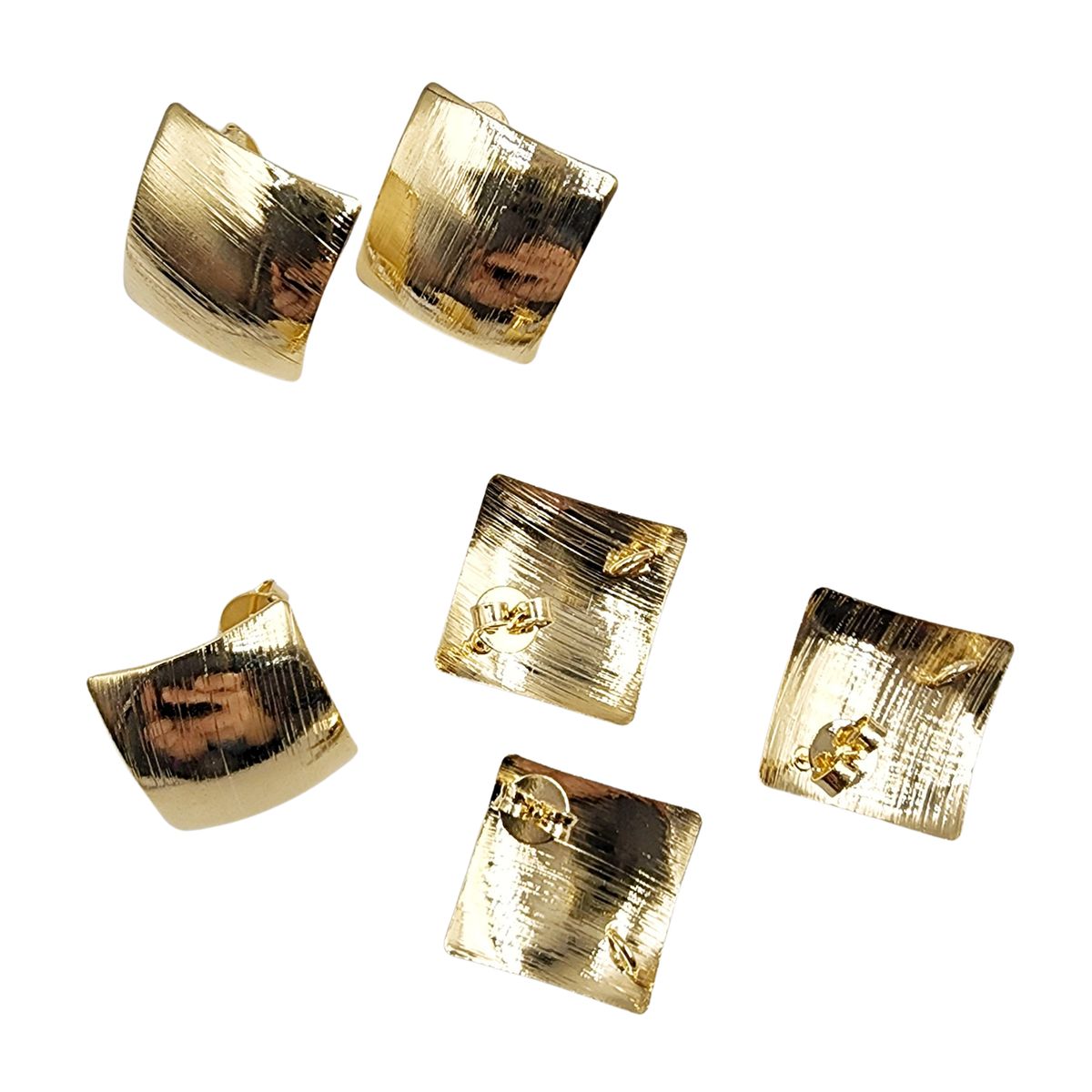 GENERICO - Set De 6 Pares De Bases De Aros Con Baño De Oro Modelos 8