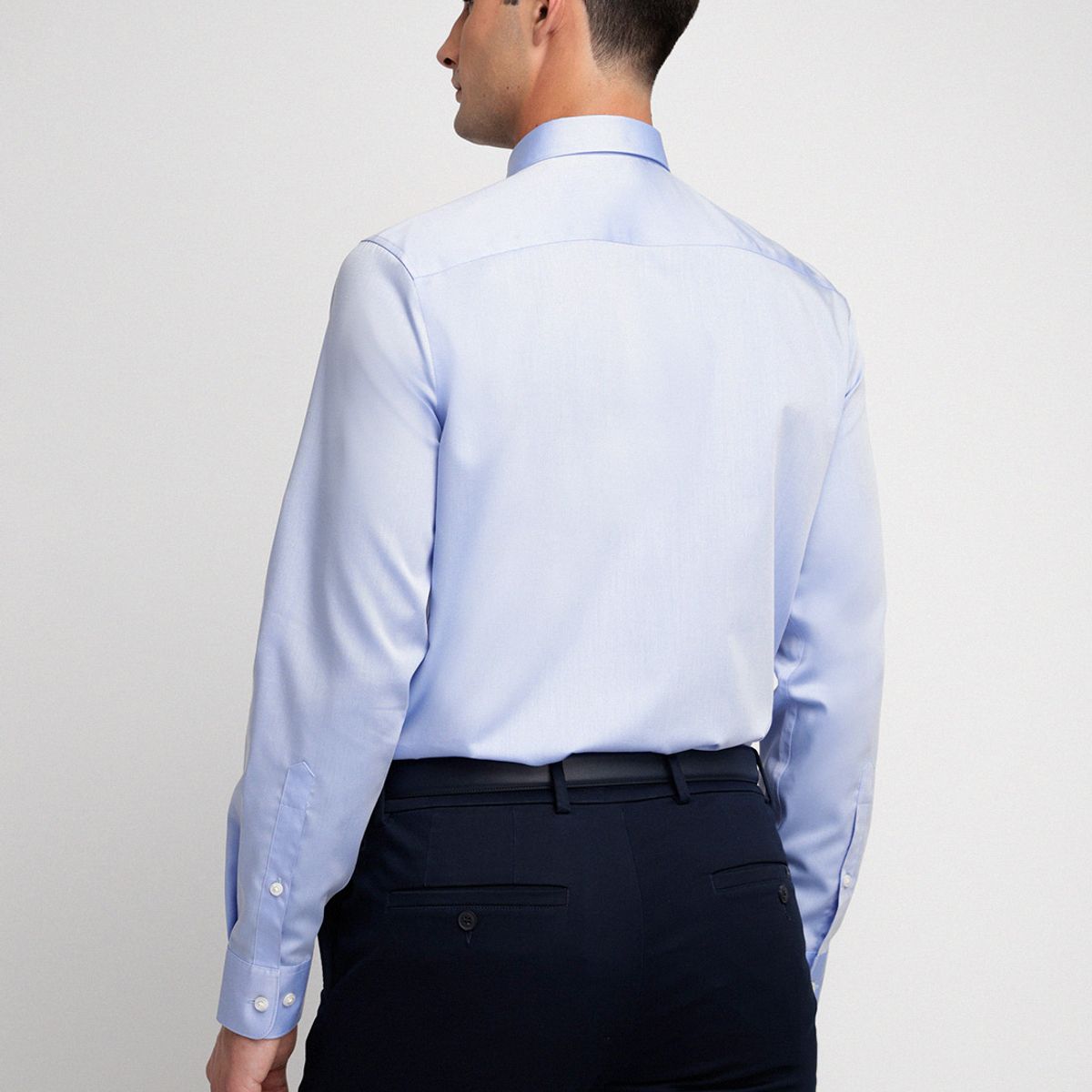 PERRY ELLIS - Camisa Hombre Formal Non Iron (No Se Plancha) Celeste Medio