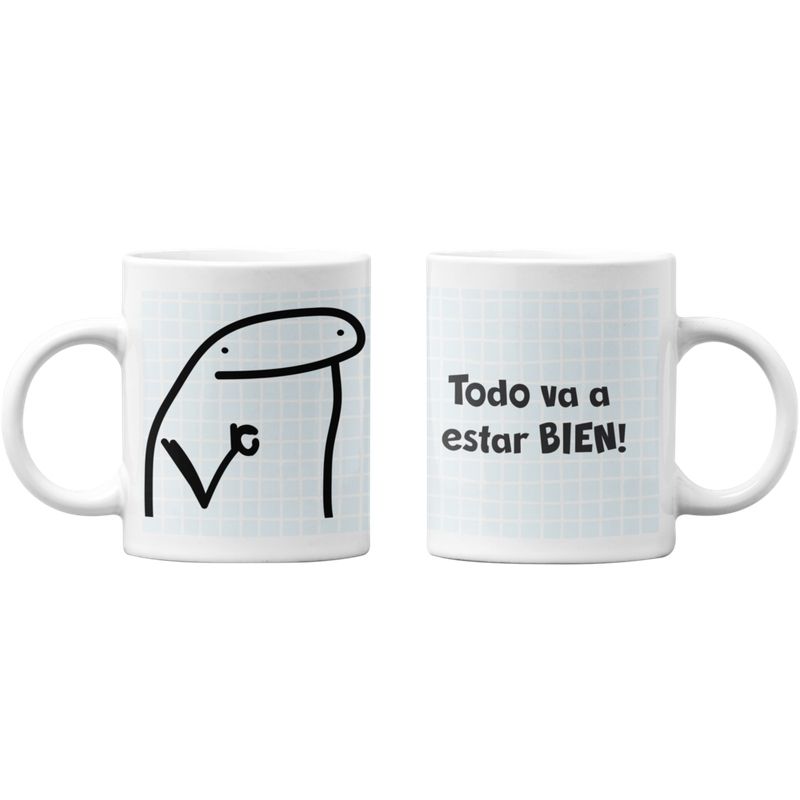 SM - Tazones tazas blancas Todo va a estar bien Regalo SM