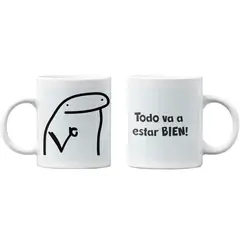 SM - Tazones tazas blancas Todo va a estar bien Regalo