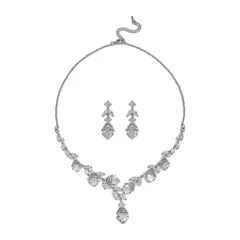 GENERICO - Set De Collar Y Aros Para Fiesta Carmesi