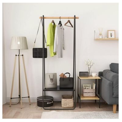 Imagen 2 del producto Perchero Organizador De Ropa Metal 158x40x53 Cm Con Repisa