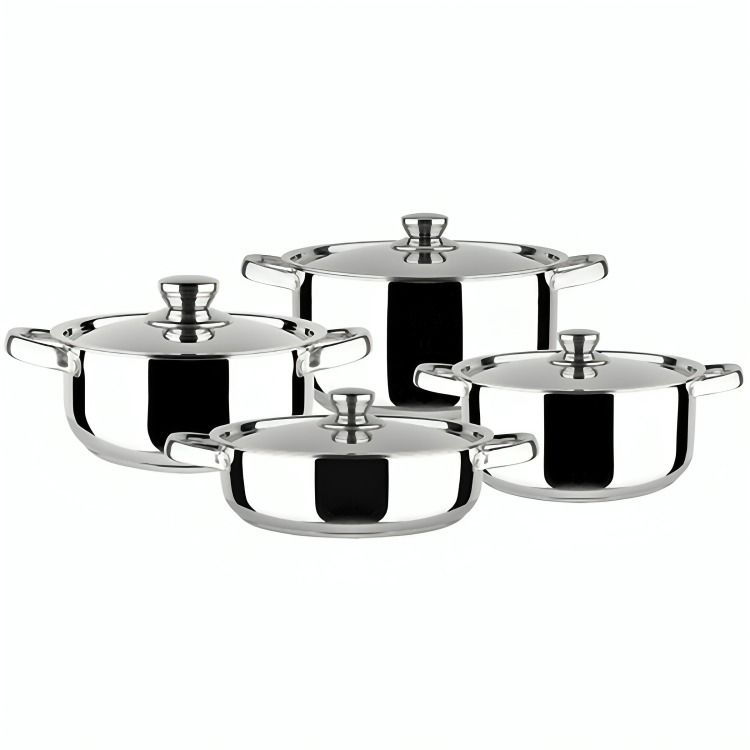 BATERIA COCINA MALAGA INOX 8P ACERO.