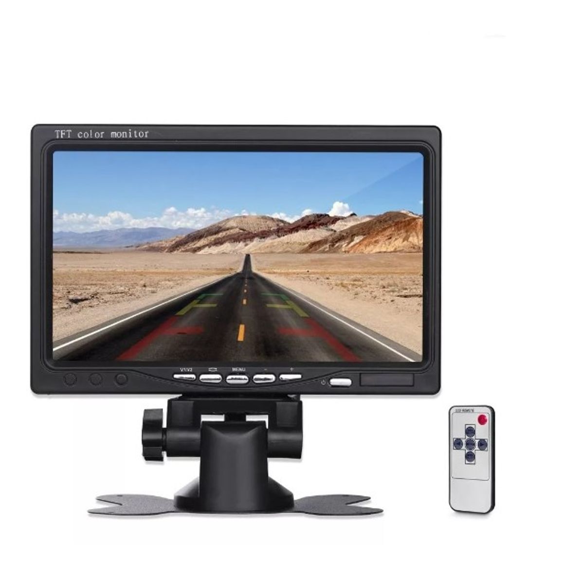 GENERICO - Pantalla Monitor 7 Ajustable Lcd Cámara Retroceso Auto 12v