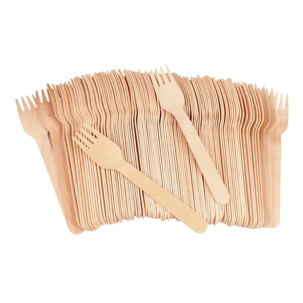 OMNIPACK - Tenedores de Madera Ecológicos 16 cm (1.000 Unidades)