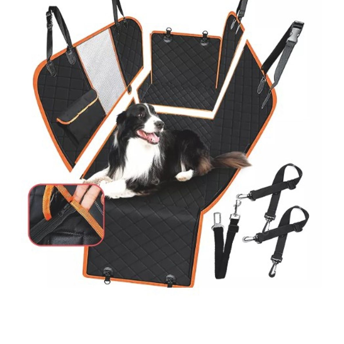 GENERICO - Cubre Asiento Auto Mascotas Funda Cobertor Duke 5 En 1 Adaptable a 5 Posiciones