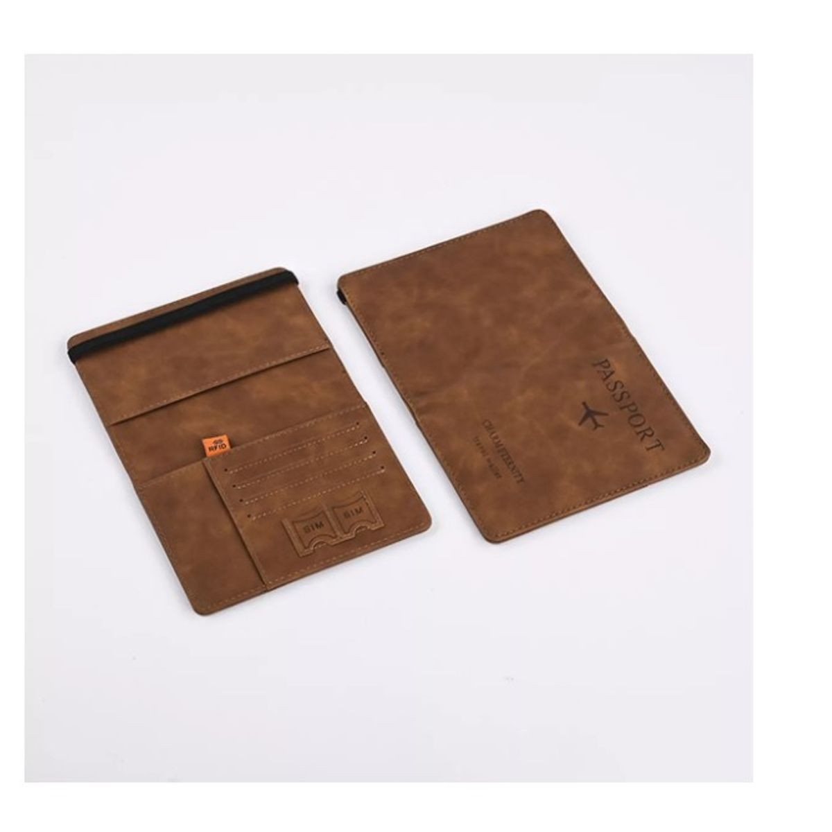 GENERICO - Porta Pasaporte Monedero Tarjetero Bolsa De Viaje Con Rfid