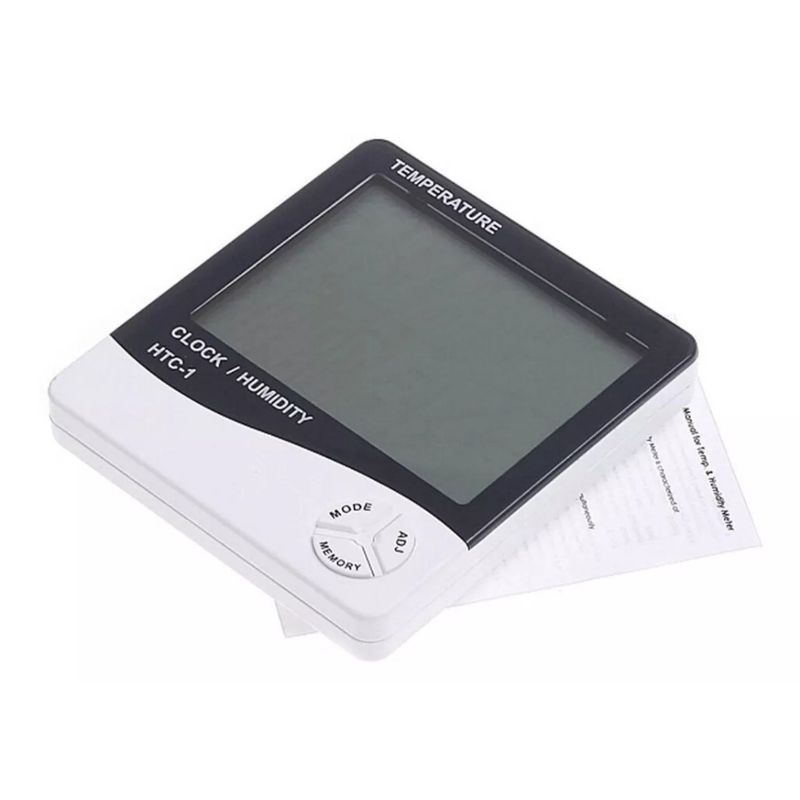 GENERICO - Termometro Ambiental Higrometro Digital Medidor De Temperatura Hidrometro Reloj Alarma Htc-1